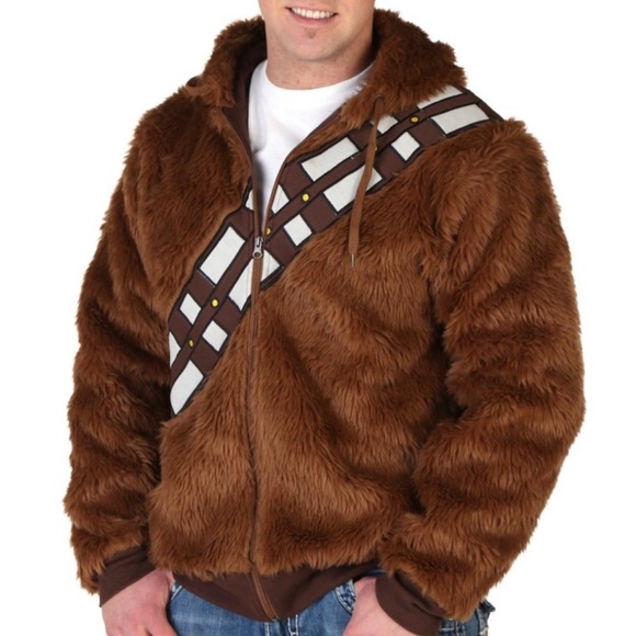 Chewbacca Zip Up hoodie Furry Costume Sweater Star Wars Sweaters